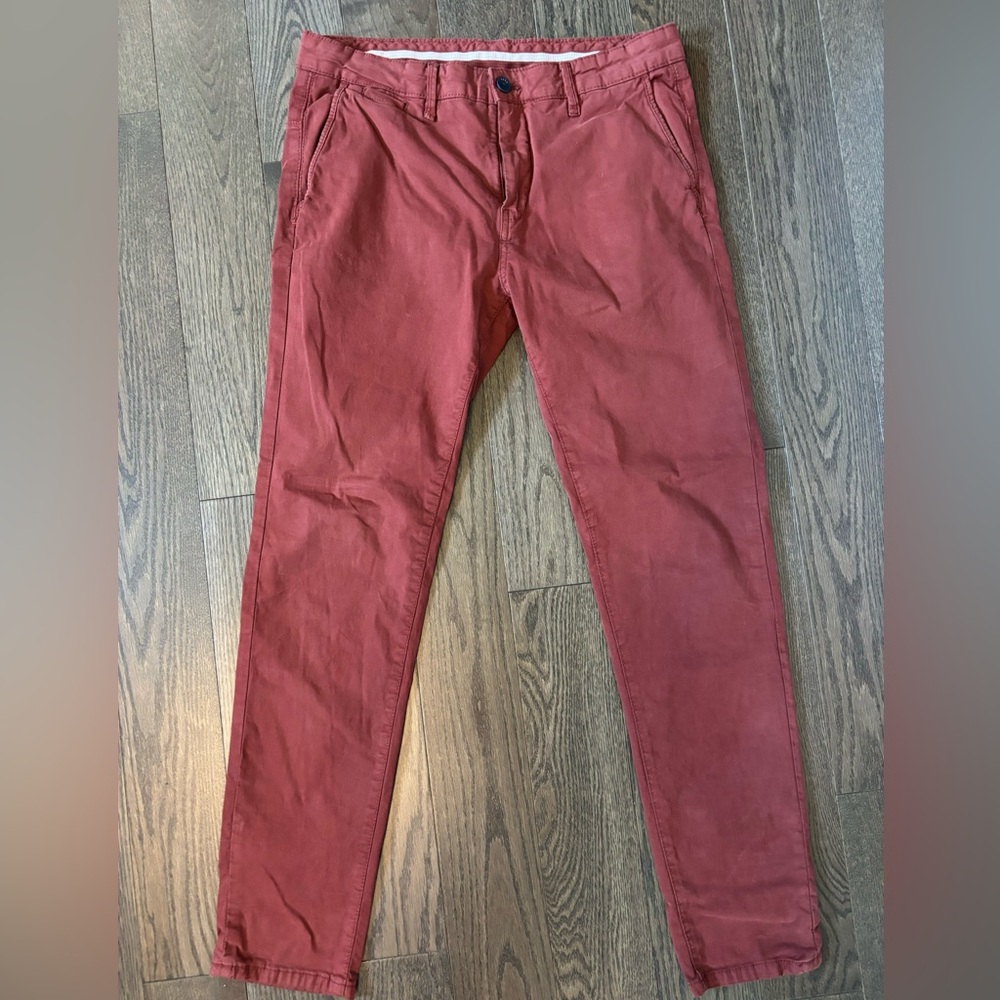 Burgundy Size 32 Zara Skinny Chinos (Used)